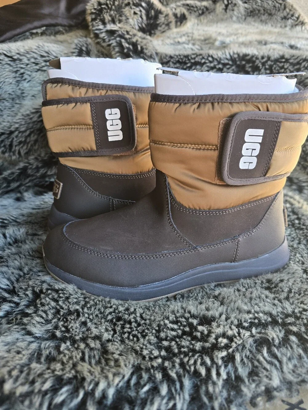 UGG Kids Brown and Tan Winter Boots